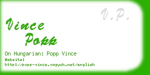 vince popp business card